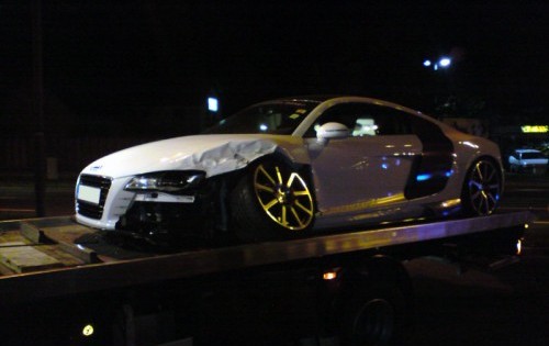 Audi MTM  R8R crash
