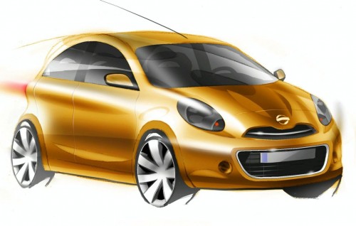 Nissan Reveals Future Global Compact Car Design Sketch Nissan Reveals Future Global Compact Car Design Sketch