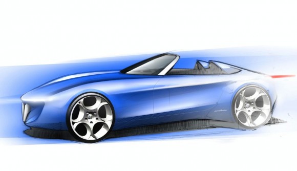 Pininfarina Alfa Romeo Spider Concept design sketch