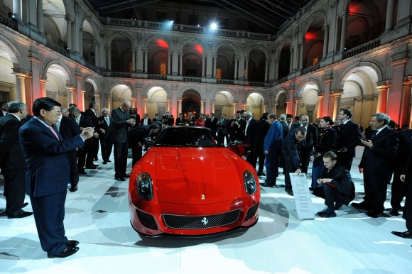 Ferrari 599 GTO presented at Modena's Military Academy