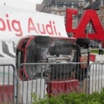 Audi A1 accident during demonstration at Brussels 2 Audi A1 accident during demonstration at Brussels 2