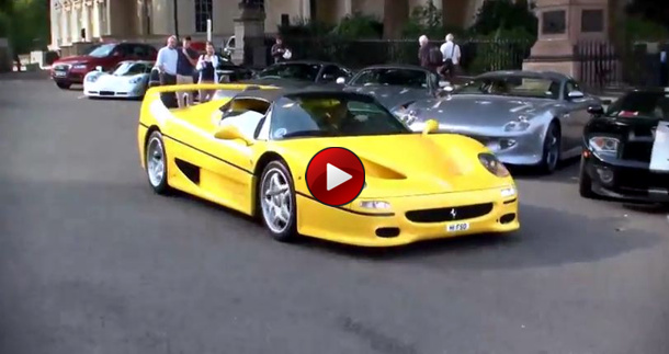 Κίτρινη ferrari f50 βολτάρει στο λονδίνο Κίτρινη ferrari f50 βολτάρει στο λονδίνο