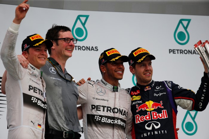 F1 Malaysia Podium GP Μαλαισίας 2014: Νικητής ο Hamilton στο 1 2 τής Mercedes