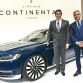 MANHATTAN, NY, April 01, 2015--New York International Auto Show 2015--Mark Fields, President and CEO, Ford Motor Company and Kumar Galhotra, president of Lincoln, revealed the Lincoln Continental Concept, signaling the future of quiet luxury.  Photo by:  Sam VarnHagen