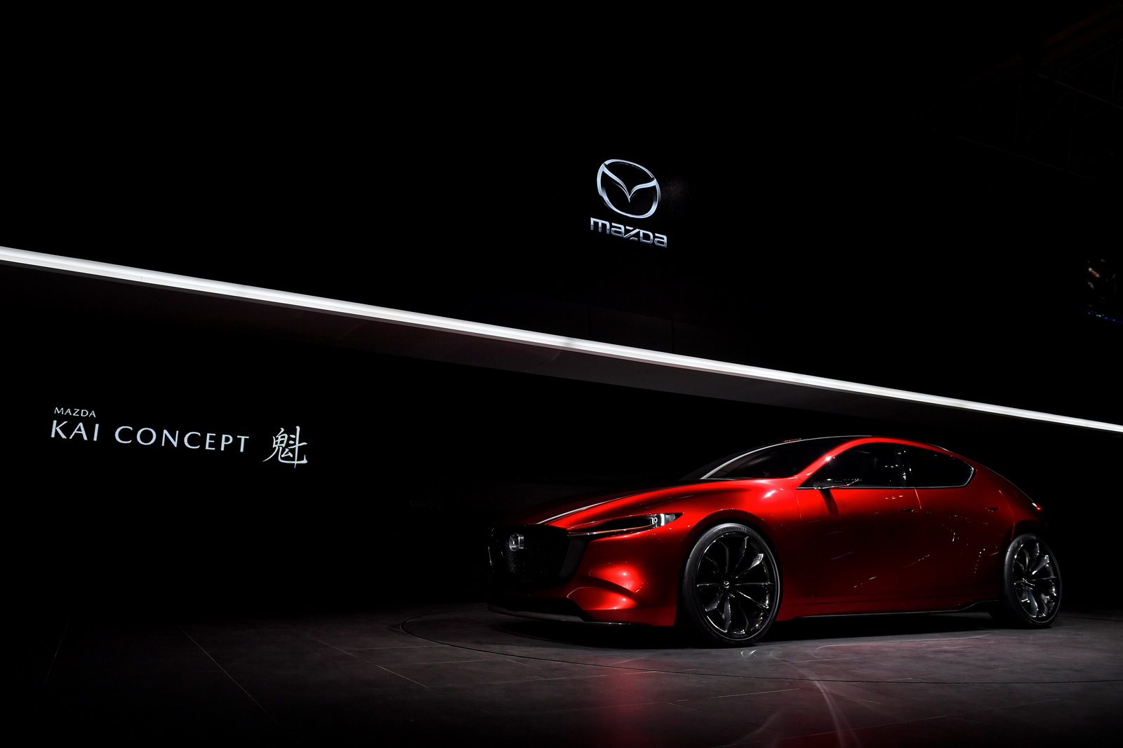 TOKYO, JAPAN - OCTOBER 25:  Mazda Kai Concept is displayed at the Mazda Motor Co booth during the Tokyo Motor Show at Tokyo Big Sight on October 25, 2017 in Tokyo, Japan.  (Photo by Koki Nagahama/Getty Images for Mazda Motor Co)