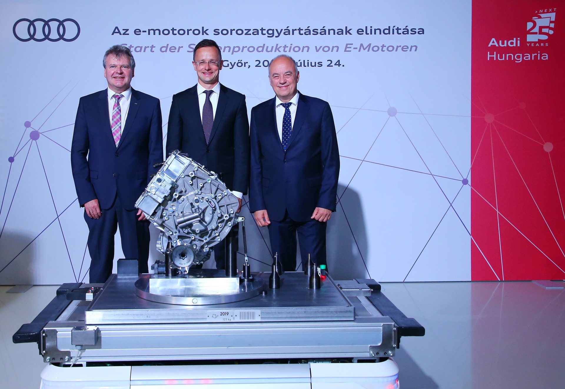 Audi Hungaria starts series production of electric motors