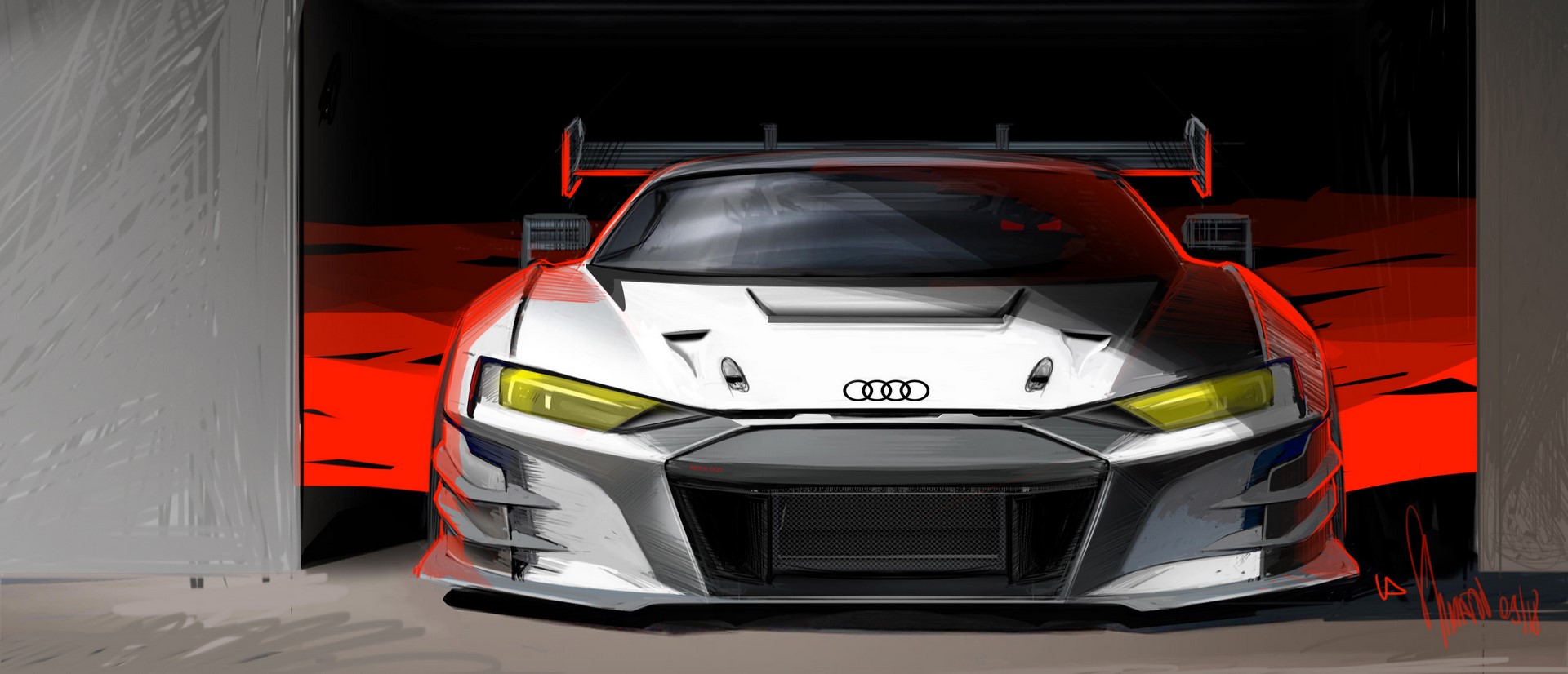 Design Sketch Audi R8 LMS