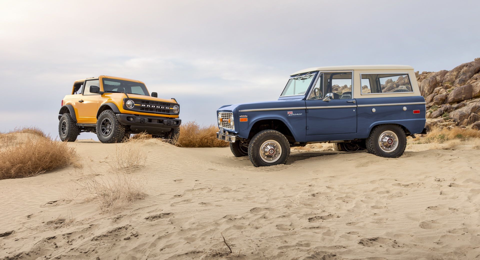 Pre-production 2021 Bronco two-door SUV takes its rugged off-road design cues from the first-generation Bronco, the iconic 4x4 that inspired generations of fans.