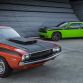 1970 Dodge Challenger T/A (left) and 2017 Dodge Challenger T/A (right)