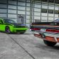 2017 Dodge Challenger T/A (left) and 1970 Dodge Challenger T/A (right)