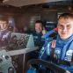 (L-R) Evgeny Yakovlev (co-driver), Vladimir Rybakov (co-driver) and Eduard Nikolaev (driver) of Team KAMAZ Master pose for a portrait during the Kagan Gold race in Astrakhan, Russia on April 30th, 2016.
