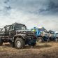 Trucks of the Team KAMAZ Master get ready prior the Kagan Gold race in Astrakhan, Russia on April 26th, 2016.