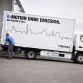 Fuso Trucks; Fuso Canter E-Cell im Flottentest; voll-elektrischer Leicht-Lkw; lokal emissionsfreier Antrieb; Hermes; Stadt Stuttgart ;Fuso Trucks; Fuso Canter E-Cell fleet trail; all-eletric light-duty; locally emission-free drive truck; Hermes; Stuttgart;