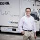 Fuso Trucks; Fuso Canter E-Cell im Flottentest; voll-elektrischer Leicht-Lkw; lokal emissionsfreier Antrieb; Hermes; Stadt Stuttgart ;Fuso Trucks; Fuso Canter E-Cell fleet trail; all-eletric light-duty; locally emission-free drive truck; Hermes; Stuttgart;