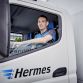 Fuso Trucks; Fuso Canter E-Cell im Flottentest; voll-elektrischer Leicht-Lkw; lokal emissionsfreier Antrieb; Hermes; Stadt Stuttgart ;Fuso Trucks; Fuso Canter E-Cell fleet trail; all-eletric light-duty; locally emission-free drive truck; Hermes; Stuttgart;