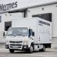 Fuso Trucks; Fuso Canter E-Cell im Flottentest; voll-elektrischer Leicht-Lkw; lokal emissionsfreier Antrieb; Hermes; Stadt Stuttgart ;Fuso Trucks; Fuso Canter E-Cell fleet trail; all-eletric light-duty; locally emission-free drive truck; Hermes; Stuttgart;