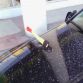 Audi A6 with axe in Russia