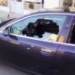 Audi A6 with axe in Russia