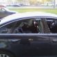 Audi A6 with axe in Russia