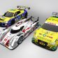  Audi R8 LMS ultra, Audi R18 e-tron quattro, Audi A5 DTM