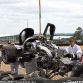 Audi R18 crash site at 2011 24 Hours of Le Mans