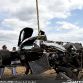 Audi R18 crash site at 2011 24 Hours of Le Mans