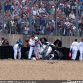 Audi R18 crash site at 2011 24 Hours of Le Mans