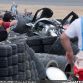Audi R18 crash site at 2011 24 Hours of Le Mans