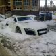 Audi R8 abandoned on snow