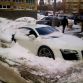 Audi R8 abandoned on snow