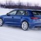 Fahraufnahme    Farbe: Sepangblau    Verbrauchsangaben Audi RS 3 Sportback 2.5 TFSI quattro:Kraftstoffverbrauch kombiniert in l/100 km: 8,3 - 8,1;CO2-Emission kombiniert in g/km: 194 - 189