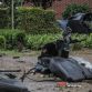 Audi S8 crash in Belgium