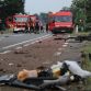 Audi S8 crash in Belgium