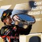 MELBOURNE, AUSTRALIA - MARCH 27:  Sebastian Vettel of Germany and Red Bull Racing celebrates on the podium after winning the Australian Formula One Grand Prix at the Albert Park Circuit on March 27, 2011 in Melbourne, Australia.  (Photo by Paul Gilham/Getty Images) *** Local Caption *** Sebastian Vettel