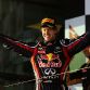 MELBOURNE, AUSTRALIA - MARCH 27:  Sebastian Vettel of Germany and Red Bull Racing celebrates on the podium after winning the Australian Formula One Grand Prix at the Albert Park Circuit on March 27, 2011 in Melbourne, Australia.  (Photo by Paul Gilham/Getty Images)