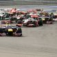 SAKHIR, BAHRAIN - APRIL 22:  Sebastian Vettel of Germany and Red Bull Racing leads the field at the start of the Bahrain Formula One Grand Prix at the Bahrain International Circuit on April 22, 2012 in Sakhir, Bahrain.  (Photo by Mark Thompson/Getty Images)