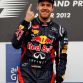 SAKHIR, BAHRAIN - APRIL 22:  Sebastian Vettel of Germany and Red Bull Racing celebrates on the podium after winning the Bahrain Formula One Grand Prix at the Bahrain International Circuit on April 22, 2012 in Sakhir, Bahrain.  (Photo by Paul Gilham/Getty Images)