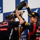 SAKHIR, BAHRAIN - APRIL 22:  Sebastian Vettel (R) of Germany and Red Bull Racing celebrates on the podium with his Team Principal Christian Horner (L) after winning the Bahrain Formula One Grand Prix at the Bahrain International Circuit on April 22, 2012 in Sakhir, Bahrain.  (Photo by Paul Gilham/Getty Images)