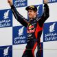 SAKHIR, BAHRAIN - APRIL 22:  Sebastian Vettel of Germany and Red Bull Racing celebrates on the podium after winning the Bahrain Formula One Grand Prix at the Bahrain International Circuit on April 22, 2012 in Sakhir, Bahrain.  (Photo by Paul Gilham/Getty Images)