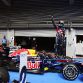 SPA FRANCORCHAMPS, BELGIUM - AUGUST 28:  Sebastian Vettel of Germany and Red Bull Racing celebrates in parc ferme after winning the Belgian Formula One Grand Prix at the Circuit of Spa Francorchamps on August 28, 2011 in Spa Francorchamps, Belgium.  (Photo by Mark Thompson/Getty Images)