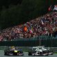 SPA FRANCORCHAMPS, BELGIUM - AUGUST 28:  Mark Webber (L) of Australia and Red Bull Racing and Sergio Perez (R) of Mexico and Sauber F1 drive side by side during the Belgian Formula One Grand Prix at the Circuit of Spa Francorchamps on August 28, 2011 in Spa Francorchamps, Belgium.  (Photo by Lars Baron/Getty Images)