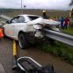 BMW 335i crashed in guard rail