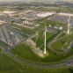 Luftaufnahme vom BMW Werk Leipzig im Juni 2013 mit den neuen Windkraftanlagen, die das Werk in Zukunft mit Ãkostrom versorgen.