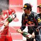 NORTHAMPTON, UNITED KINGDOM - JULY 10:  Race winner Fernando Alonso (L) of Spain and Ferrari celebrates on the podium with second placed Sebastian Vettel (R) of Germany and Red Bull Racing and third placed Mark Webber (C) of Australia and Red Bull Racing following the British Formula One Grand Prix at the Silverstone Circuit on July 10, 2011 in Northampton, England.  (Photo by Mark Thompson/Getty Images)