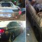 Burned BMW M5, Porsche and Ferrari