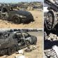 Burned BMW M5, Porsche and Ferrari