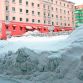 Cars buried in snow