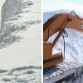 Cars buried in snow