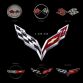 Corvette Crossed Flag Logos 1953-2014 