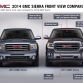 2014 GMC Sierra Front View Comparison